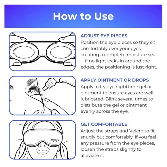 Blinkjoy Hydrating Sleep Mask 2nd Gen Dry Eye Night Mask w/ Case & Box - Picture 16 of 16